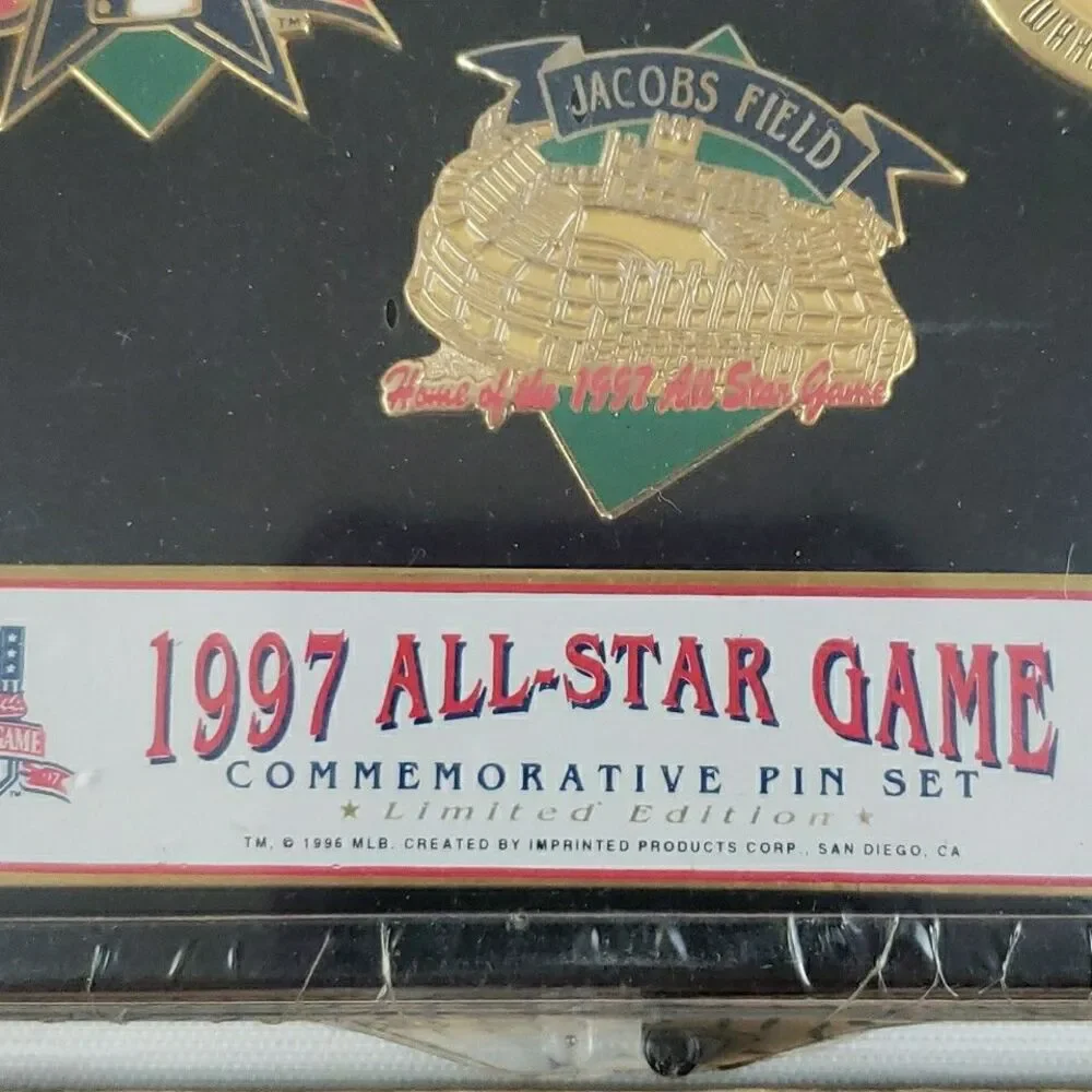 Cleveland Indians 1997 All Star Commemorative Pins 3 Pc Set MLB Jacob's Field